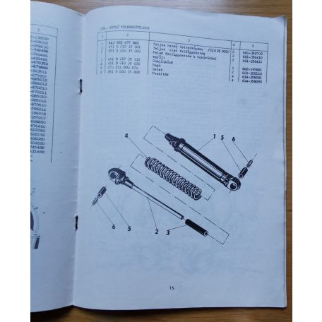 Babetta 210 típusú Mopedhez pótalkatrész katalógus