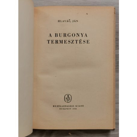 Ján Hlavác: A burgonya termesztése