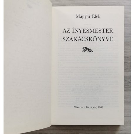 Magyar Elek: Az Ínyesmester szakácskönyve