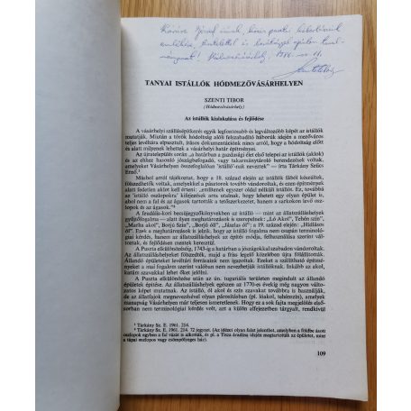 Szenti Tibor: Tanyai istállók Hódmezővásárhelyen (Dedikált!)