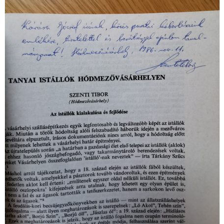 Szenti Tibor: Tanyai istállók Hódmezővásárhelyen (Dedikált!)