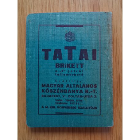 Szombathy Kálmán (szerk.): Katonai zsebnaptár XXIII. évfolyam az 1940. évre