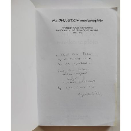 Blasszauer Róbert, Dr.: Az IHNETOV munkanaplója (Béldy Lajos irataiból 1941-1943)