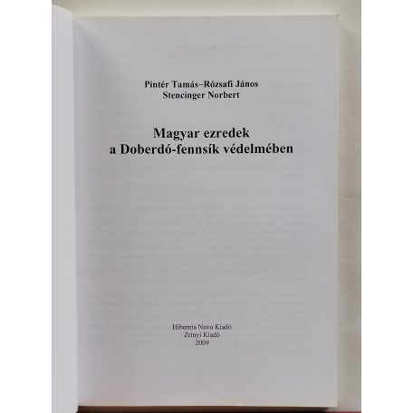 Pintér Tamás – Rózsafi János – Stencinger Norbert: Magyar ezredek a Doberdó-fennsík védelmében