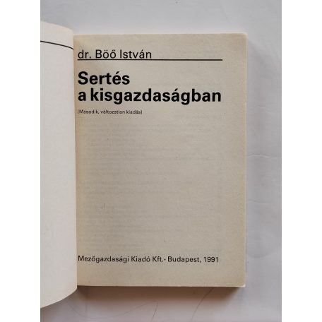 Böő István, Dr.: Sertés a kisgazdaságban