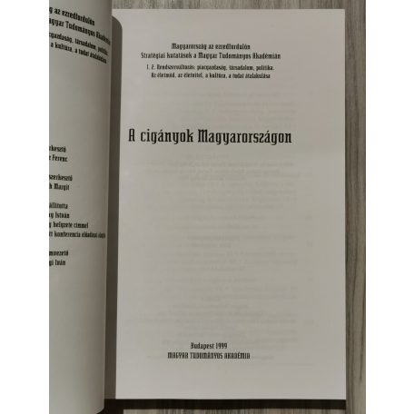 Glatz Ferenc (szerk.): A cigányok Magyarországon