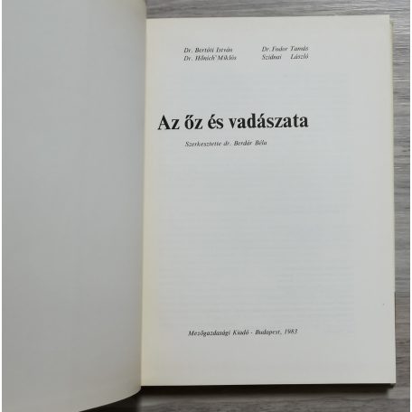 Berdár Béla Dr. (szerk.): Az őz és vadászata