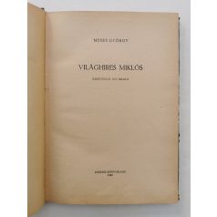 Méhes György: Világhíres Miklós (Első kiadás)