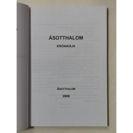 Arany József (szerk.): Ásotthalom krónikája