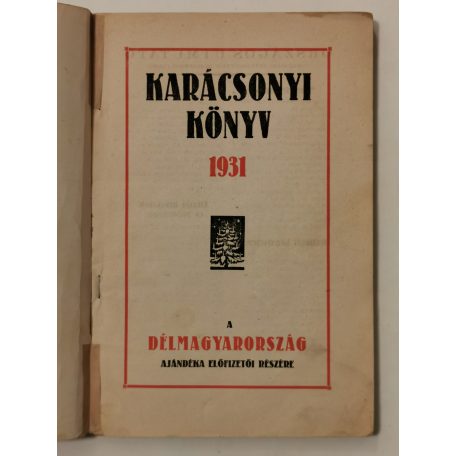 Karácsonyi könyv 1931
