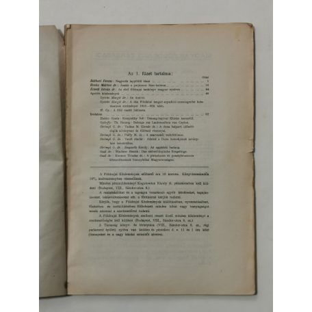 Cholnoky Jenő, Dr.: Földrajzi közlemények XXXIX. évf. I-X. füzet