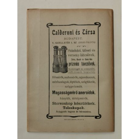 Cholnoky Jenő, Dr.: Földrajzi közlemények XXXIX. évf. I-X. füzet