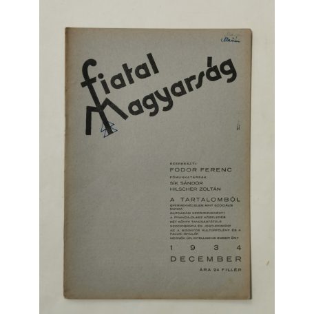 Fodor Ferenc (szerk.): Fiatal Magyarság IV. évf. 1934 (teljes, 10 lapszám)