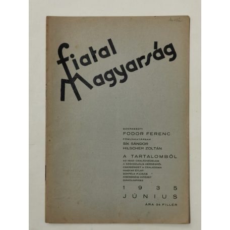 Fodor Ferenc (szerk.): Fiatal Magyarság V. évf. 1935 (teljes, 10 lapszám)