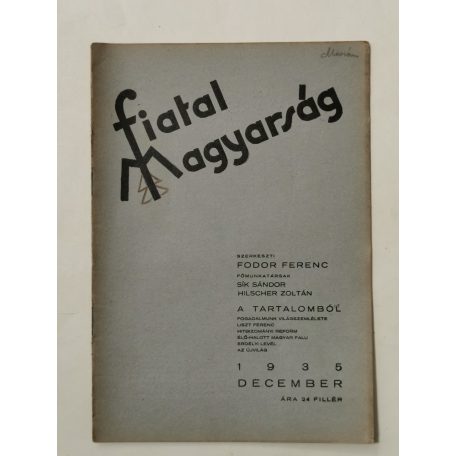 Fodor Ferenc (szerk.): Fiatal Magyarság V. évf. 1935 (teljes, 10 lapszám)