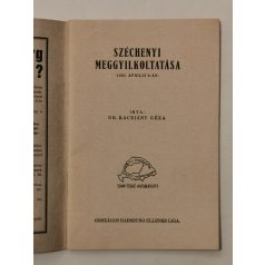   Kacziány Géza, Dr.: Széchenyi meggyilkoltatása 1860. április 8-án (Első kiadás!)