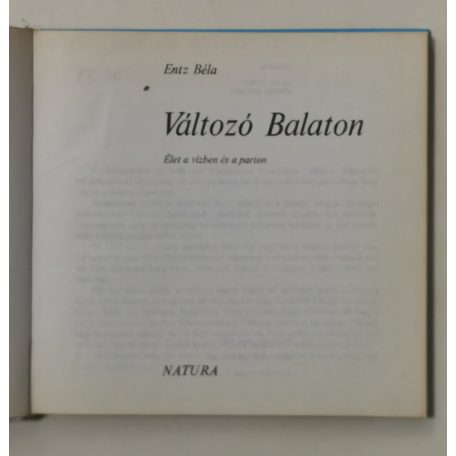 Entz Béla: Változó Balaton
