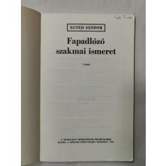 Egyed Sándor: Fapadlózó szakmai ismeret
