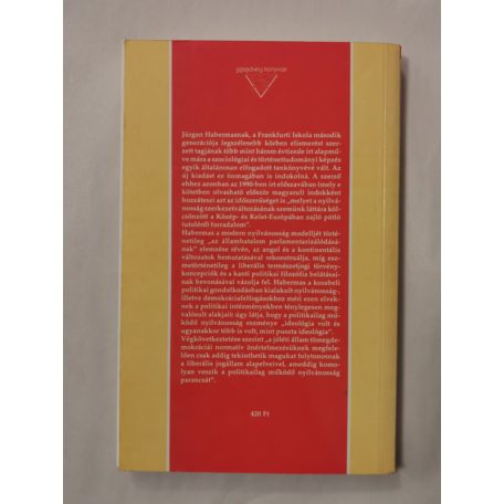 Jürgen Habermas: A társadalmi nyilvánosság szerkezetváltozása