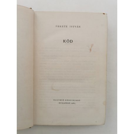 Fekete István: Köd (Első kiadás)