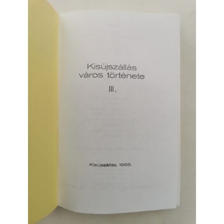 Szabó László, Dr. (szerk.): Kisújszállás város története I-III.