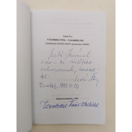Szabó Éva: Vásárhelytől - Vásárhelyig (Dedikált)