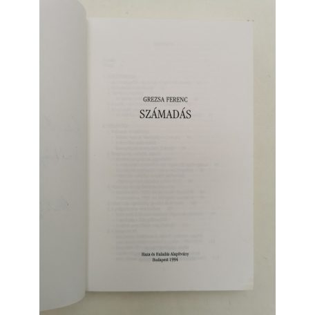 Grezsa Ferenc: Számadás (Dedikált)