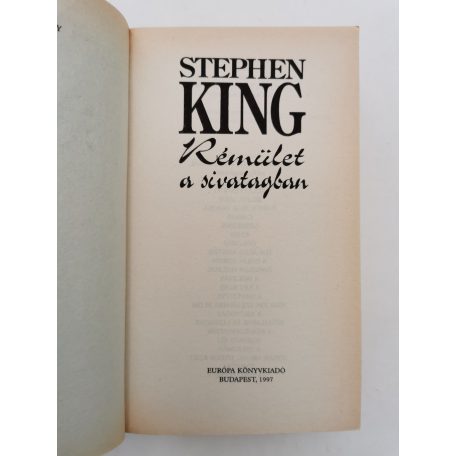 Stephen King: Rémület a sivatagban (Első kiadás)