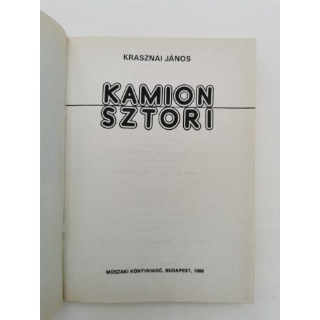 Krasznai János: Kamion sztori