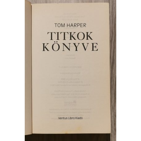 Tom Harper: Titkok könyve