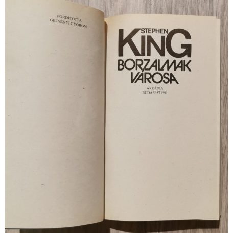 Stephen King: Borzalmak városa (Első kiadás!)