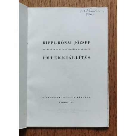 Rippl-Rónai József halálának 30. évfordulójára rendezett emlékkiállítás