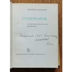 Széchenyi Zsigmond: Ünnepnapok