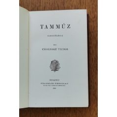 Cholnoky Viktor: Tammúz- Elbeszélések 