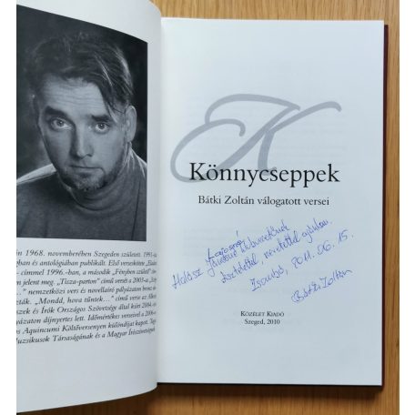 Bátki Zoltán: Könnycseppek (Dedikált)