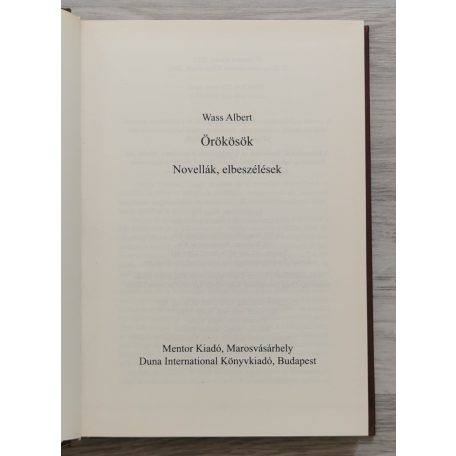 Wass Albert: Örökösök (díszkiadás)