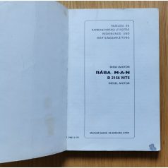   Kezelési- és karbantartási utasítás Rába-MAN D 2156 MT6 Diesel-motor