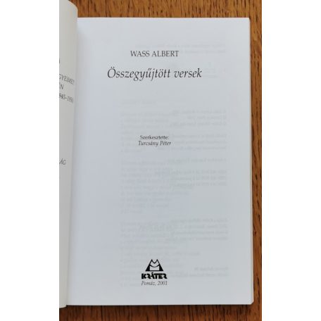 Wass Albert: Összegyűjtött versek
