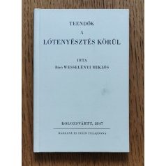   Báró Wesselényi Miklós: Teendők a lótenyésztés körül