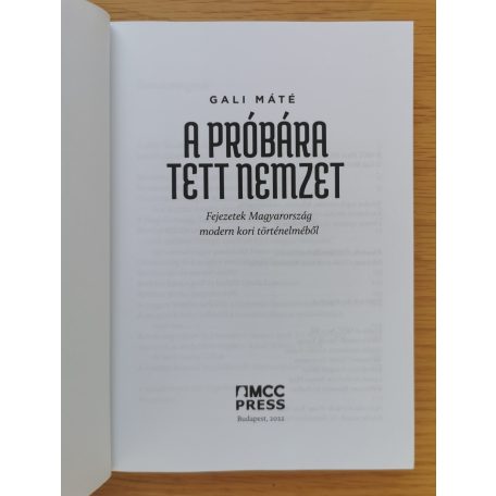 Gali Máté: A próbára tett nemzet