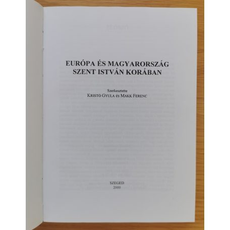 Kristó Gyula: Európa és Magyarország Szent István korában