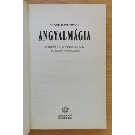 Silver Ravenwolf: Angyal mágia