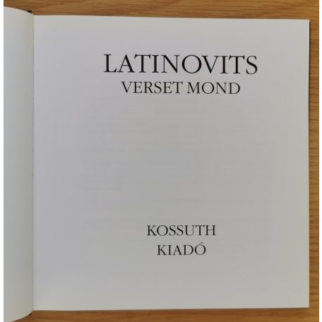 Latinovits Zoltán: Latinovits verset mond  - CD-vel