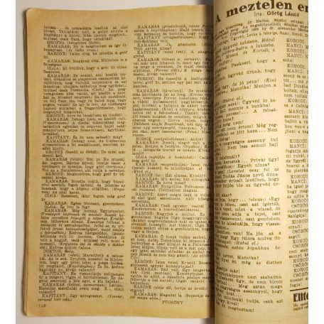 Rejtő Jenő: A jutalomjáték /Szinházi Élet 1934/5. szám/ Első kiadás!