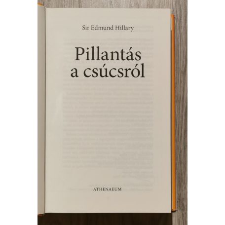 Sir Edmund Hillary: Pillantás a csúcsról 