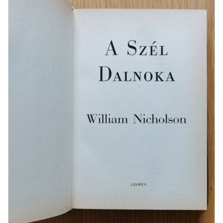 William Nicholson: A szél dalnoka (Az Aramath titka trilógia első kötete)