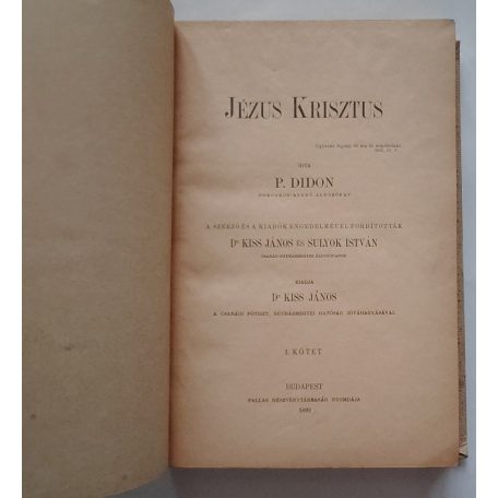 Didon P(ater): Jézus Krisztus Gottermayer-kötés (1892)