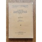 Gáspár Margit Dr.: A magyar tudományos irodalom bibliográfiája 1901 - 1925 X. 1. Kémia