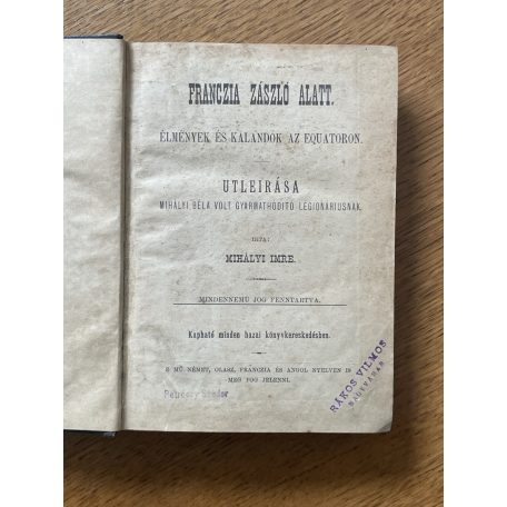 Mihályi Imre: Franczia zászló alatt 