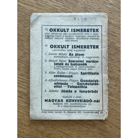 Bányai Dezső: Szerelmi varázslatok és babonák (Okkult ismeretek 2.)